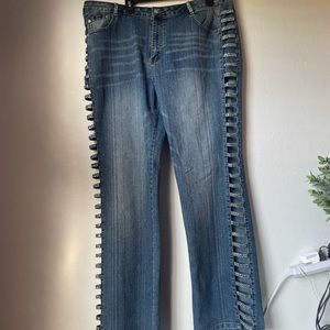Rhinestone y2k jeans